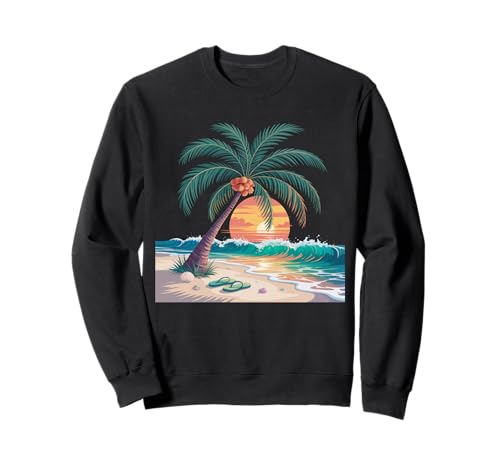 Sunset Summer Herren Tropical Beach Vacation Dress Palm Tree Sweatshirt Sunset Summer Herren Tropical Beach Vacation Dress Palm Tree Sweatshirt von Palm Tree Clothes