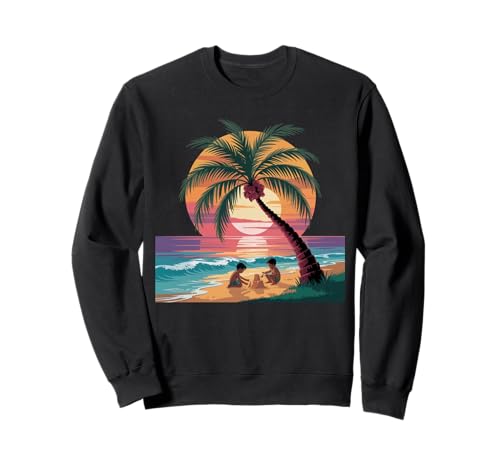 Sunset Summer Herren Tropical Beach Vacation Dress Palm Tree Sweatshirt Sunset Summer Herren Tropical Beach Vacation Dress Palm Tree Sweatshirt von Palm Tree Clothes