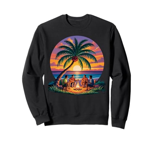 Sunset Summer Herren Tropical Beach Vacation Dress Palm Tree Sweatshirt Sunset Summer Herren Tropical Beach Vacation Dress Palm Tree Sweatshirt von Palm Tree Clothes
