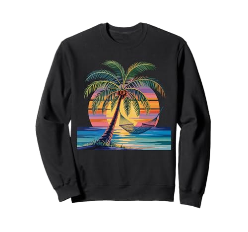 Sunset Summer Herren Tropical Beach Vacation Dress Palm Tree Sweatshirt Sunset Summer Herren Tropical Beach Vacation Dress Palm Tree Sweatshirt von Palm Tree Clothes