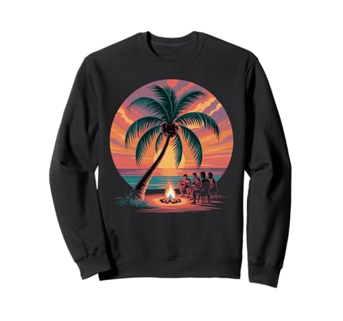 Sunset Summer Herren Tropical Beach Vacation Dress Palm Tree Sweatshirt Sunset Summer Herren Tropical Beach Vacation Dress Palm Tree Sweatshirt von Palm Tree Clothes