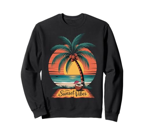 Sunset Summer Herren Tropical Beach Vacation Dress Palm Tree Sweatshirt Sunset Summer Herren Tropical Beach Vacation Dress Palm Tree Sweatshirt von Palm Tree Clothes
