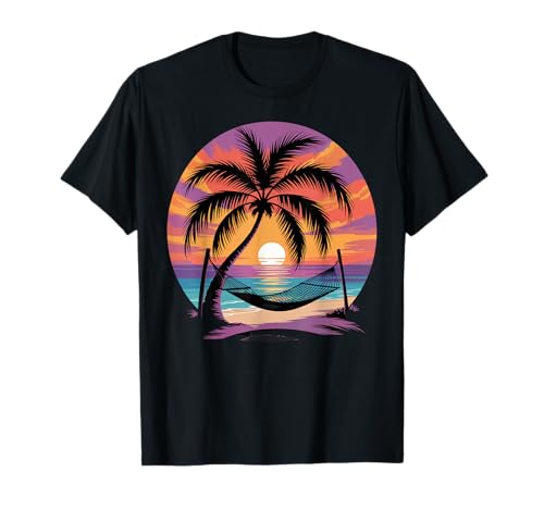 Sunset Summer Herren Tropical Beach Vacation Dress Palm Tree T-Shirt Sunset Summer Herren Tropical Beach Vacation Dress Palm Tree T-Shirt von Palm Tree Clothes