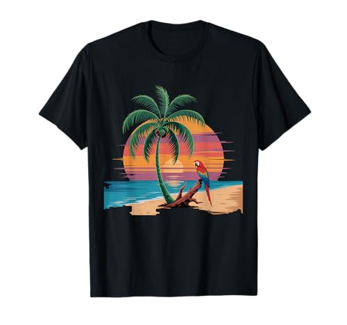 Sunset Summer Herren Tropical Beach Vacation Dress Palm Tree T-Shirt Sunset Summer Herren Tropical Beach Vacation Dress Palm Tree T-Shirt von Palm Tree Clothes
