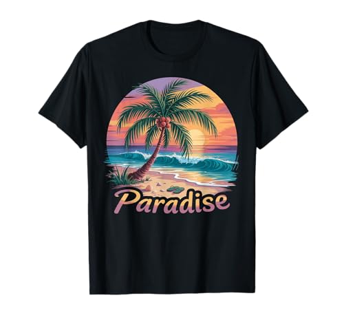 Sunset Summer Herren Tropical Beach Vacation Dress Palm Tree T-Shirt Sunset Summer Herren Tropical Beach Vacation Dress Palm Tree T-Shirt von Palm Tree Clothes