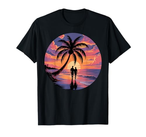 Sunset Summer Herren Tropical Beach Vacation Dress Palm Tree T-Shirt Sunset Summer Herren Tropical Beach Vacation Dress Palm Tree T-Shirt von Palm Tree Clothes