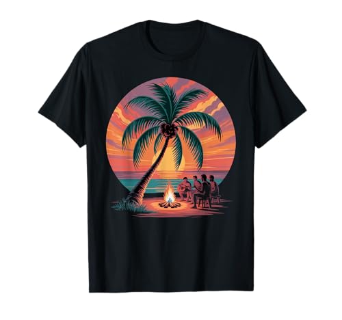Sunset Summer Herren Tropical Beach Vacation Dress Palm Tree T-Shirt Sunset Summer Herren Tropical Beach Vacation Dress Palm Tree T-Shirt von Palm Tree Clothes