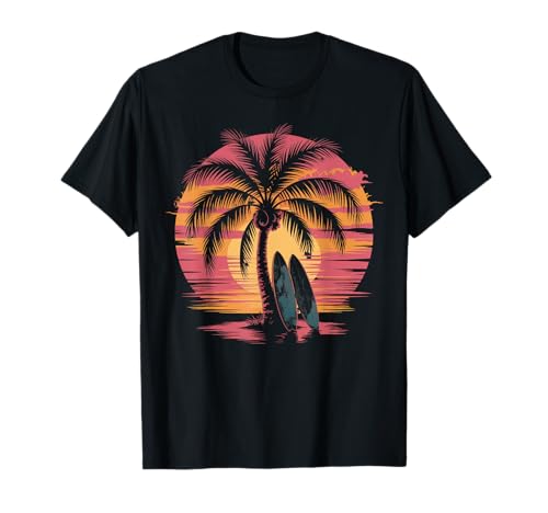 Sunset Summer Herren Tropical Beach Vacation Dress Palm Tree T-Shirt Sunset Summer Herren Tropical Beach Vacation Dress Palm Tree T-Shirt von Palm Tree Clothes