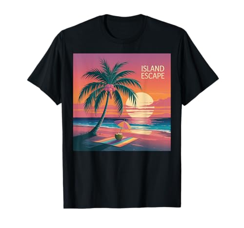 Sunset Summer Herren Tropical Beach Vacation Dress Palm Tree T-Shirt Sunset Summer Herren Tropical Beach Vacation Dress Palm Tree T-Shirt von Palm Tree Clothes