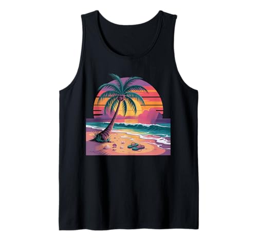 Sunset Summer Herren Tropical Beach Vacation Dress Palm Tree Tank Top Sunset Summer Herren Tropical Beach Vacation Dress Palm Tree Tank Top von Palm Tree Clothes