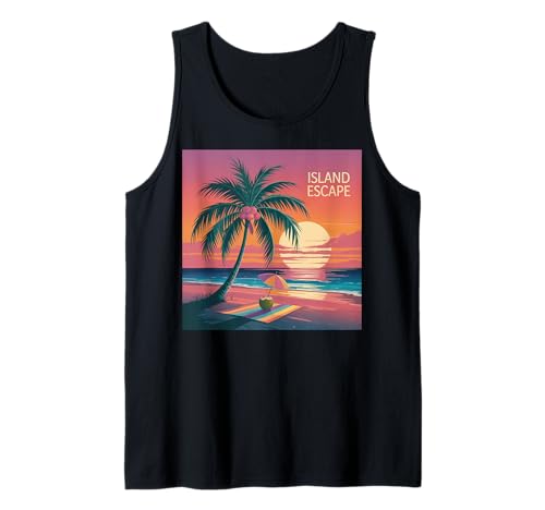 Sunset Summer Herren Tropical Beach Vacation Dress Palm Tree Tank Top Sunset Summer Herren Tropical Beach Vacation Dress Palm Tree Tank Top von Palm Tree Clothes