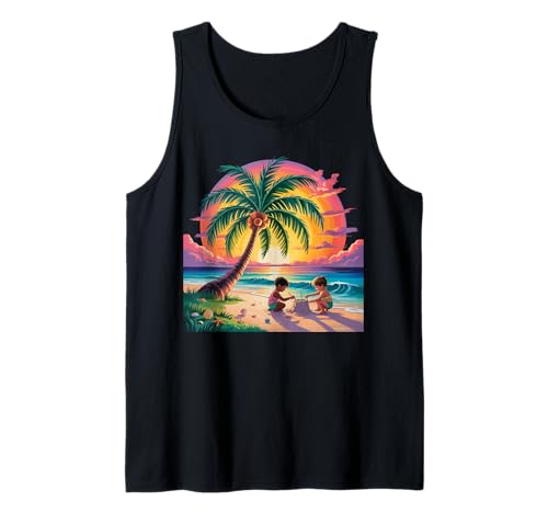 Sunset Summer Herren Tropical Beach Vacation Dress Palm Tree Tank Top Sunset Summer Herren Tropical Beach Vacation Dress Palm Tree Tank Top von Palm Tree Clothes