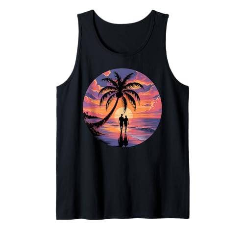 Sunset Summer Herren Tropical Beach Vacation Dress Palm Tree Tank Top Sunset Summer Herren Tropical Beach Vacation Dress Palm Tree Tank Top von Palm Tree Clothes
