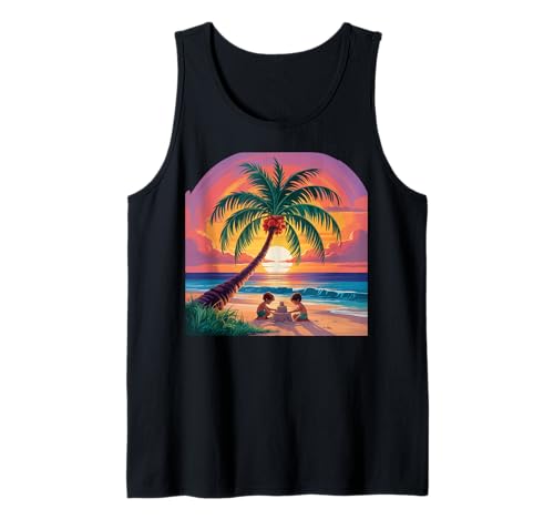 Sunset Summer Herren Tropical Beach Vacation Dress Palm Tree Tank Top Sunset Summer Herren Tropical Beach Vacation Dress Palm Tree Tank Top von Palm Tree Clothes