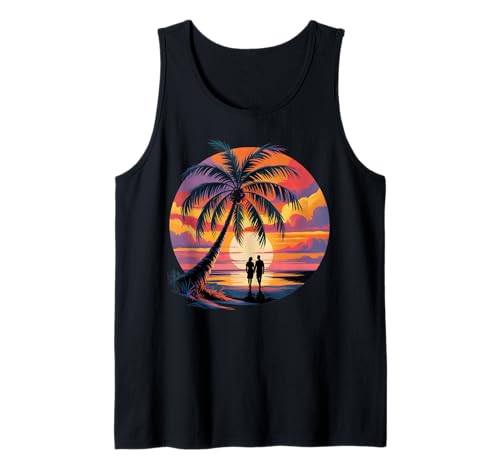 Sunset Summer Herren Tropical Beach Vacation Dress Palm Tree Tank Top Sunset Summer Herren Tropical Beach Vacation Dress Palm Tree Tank Top von Palm Tree Clothes