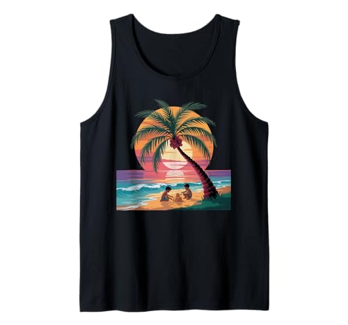 Sunset Summer Herren Tropical Beach Vacation Dress Palm Tree Tank Top Sunset Summer Herren Tropical Beach Vacation Dress Palm Tree Tank Top von Palm Tree Clothes