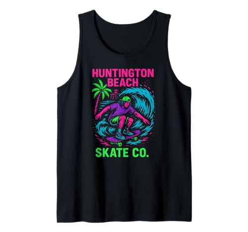 Huntington Beach Skate Co Vintage Herren Surfs Up Tank Top Huntington Beach Skate Co Vintage Herren Surfs Up Tank Top von Palm Trees Surfs Up Skateboarding Beach Apparel
