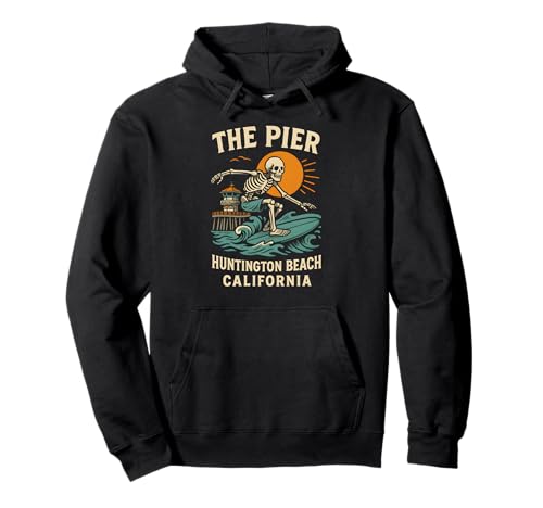 Skateboarden Huntington Beach The Pier Cooles Strandleben für Herren Pullover Hoodie Skateboarden Huntington Beach The Pier Cooles Strandleben für Herren Pullover Hoodie von Palm Trees Surfs Up Skateboarding Beach Apparel