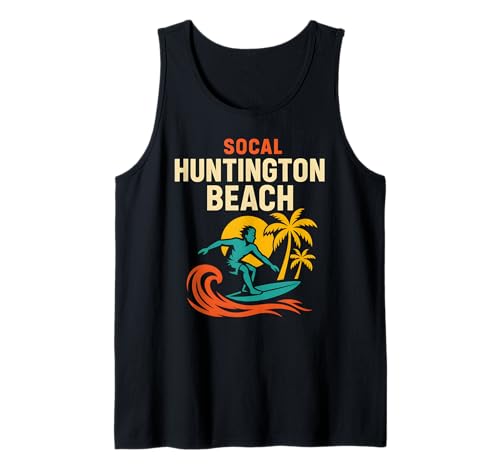 Surfer SoCal Huntington Beach Vintage Herren Beach Life Tank Top Surfer SoCal Huntington Beach Vintage Herren Beach Life Tank Top von Palm Trees Surfs Up Skateboarding Beach Apparel