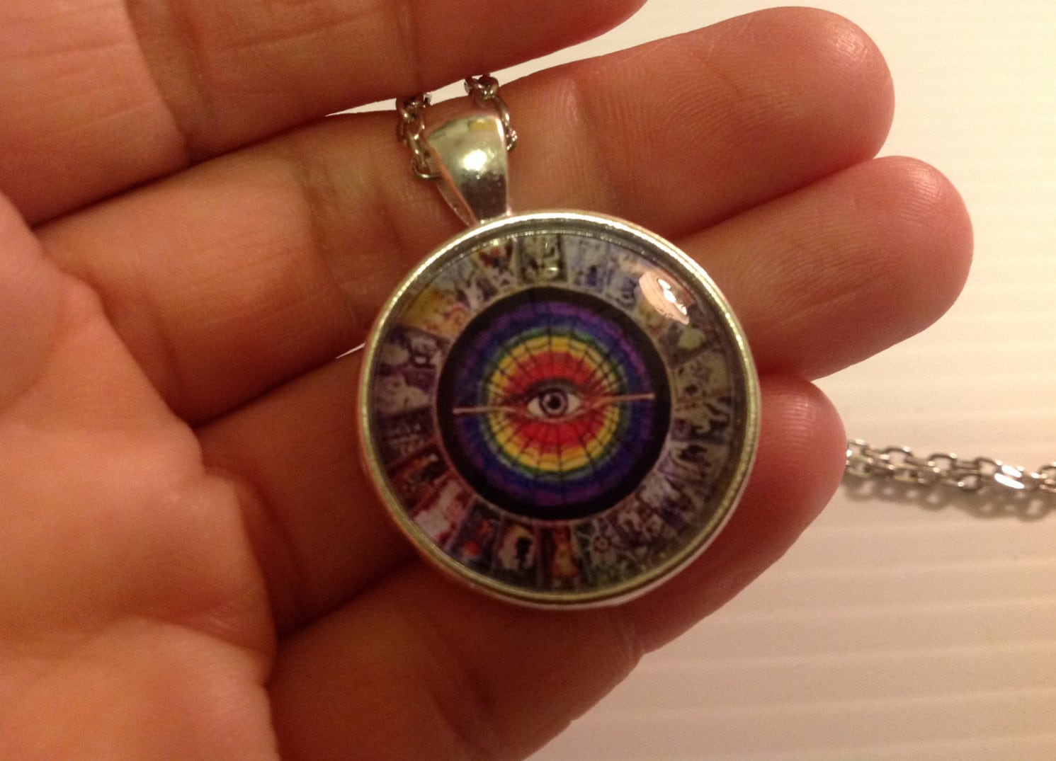 Tarot Neckless Silber 22" Lange Kette, Karte Neckless Tarot Neckless Silber 22" Lange Kette, Karte Neckless von PalmReadingFreyja