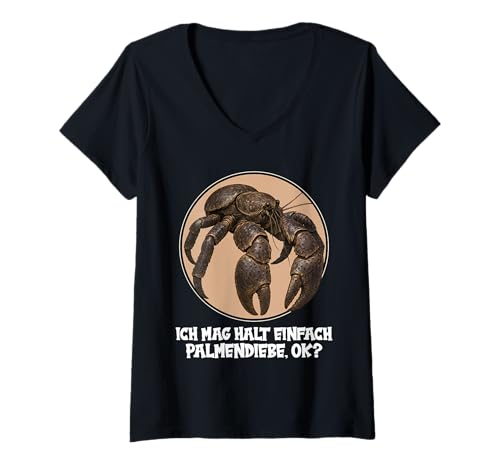 Damen Palmendiebe Palmendieb T-Shirt mit V-Ausschnitt Damen Palmendiebe Palmendieb T-Shirt mit V-Ausschnitt von Palmendiebe Palmendieb Tier Shop