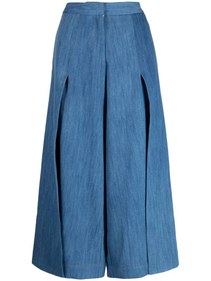 Palmer//Harding Cropped-Hose mit hohem Bund - Blau von Palmer//Harding