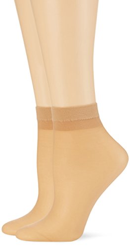 Palmers Damen Samtweiches Söckchen 20 Doppelpack Socken, 20 DEN, Beige (Skin 204), 39/42 (2er Pack) von Palmers