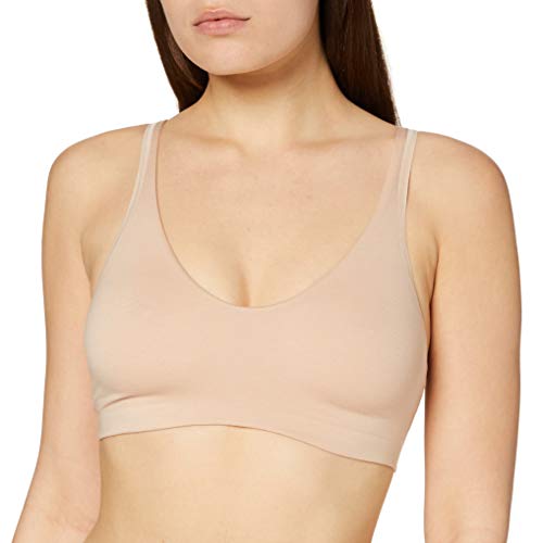 Palmers Damen Sport-BH Top Natural Beauty, Einfarbig, Gr. 36 (Herstellergröße: S (36-38)), Beige (SKIN 204) von Palmers