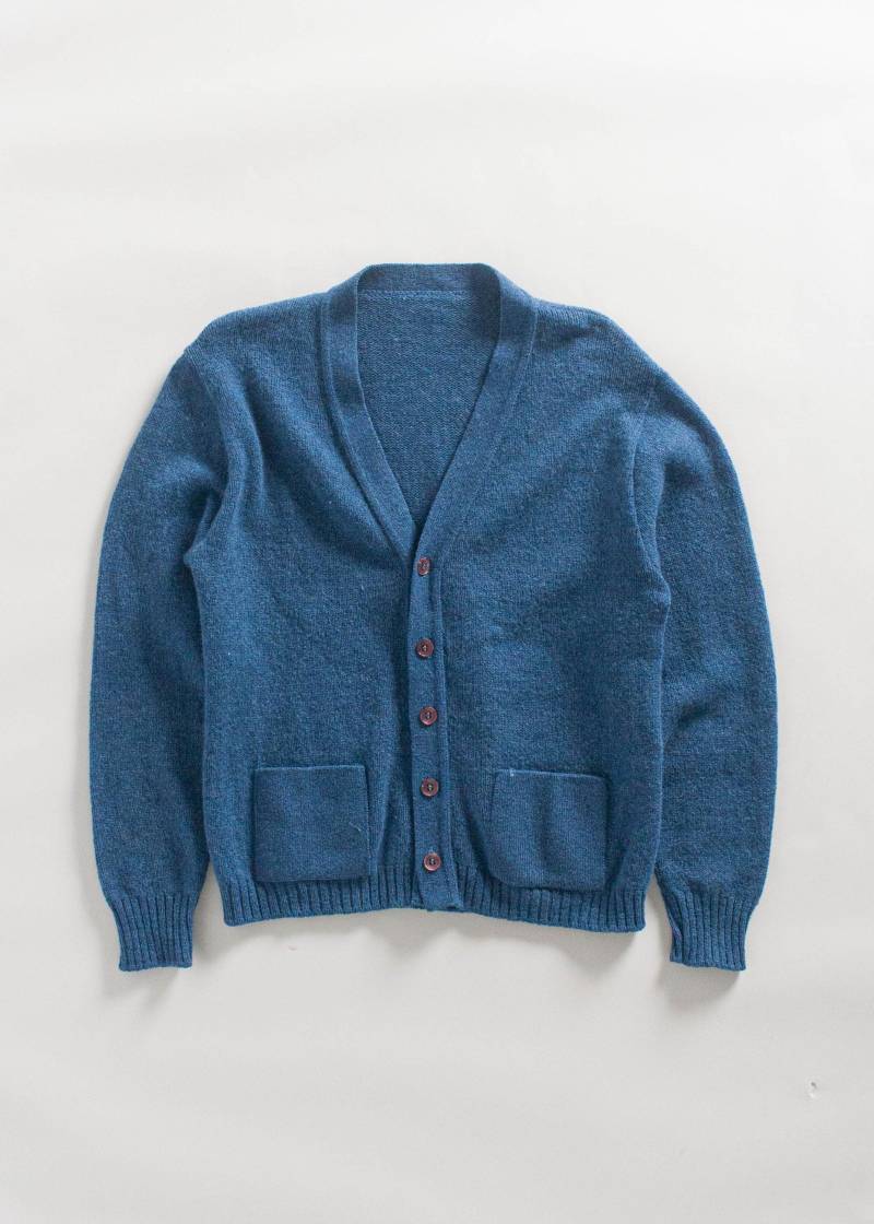 Vintage Wolle Cardigan Größe M/L Kuscheliger Strickpullover Retro Strickmode Unisex von PalmoGoodsStudio