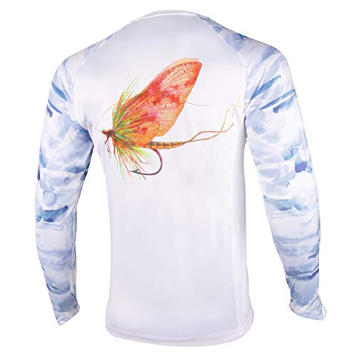 Palmyth Angelshirt für Herren Langarm Sonnenschutz UV UPF 50+ T-Shirts mit Tasche - - Groß von Palmyth