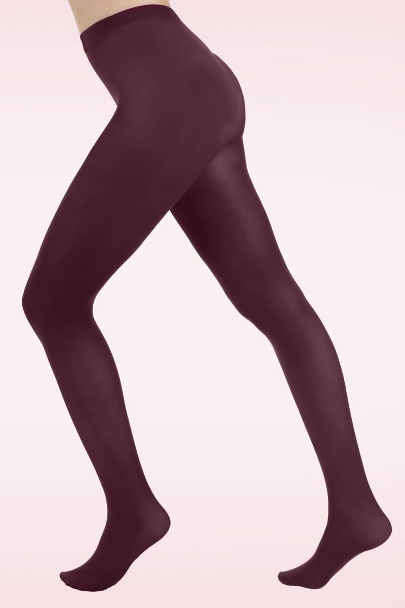 Opaque Strumpfhose in Damson Rot von Pamela Mann