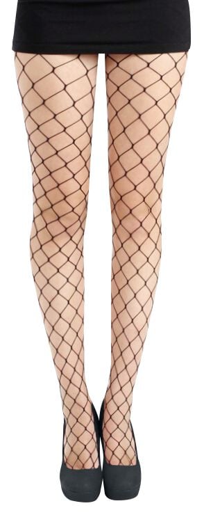 Pamela Mann - Gothic Strumpfhose - Extra Large Net Tights  - für Damen - Größe  schwarz von Pamela Mann