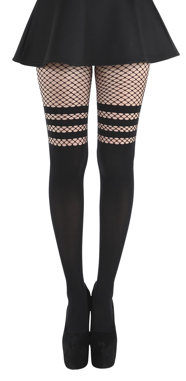 Pamela Mann - Gothic Strumpfhose - Fishnet  - für Damen - Größe  schwarz von Pamela Mann