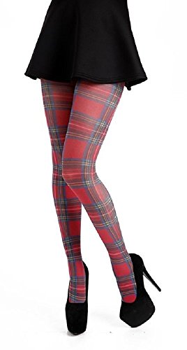 Pamela Mann Nylon-Strumpfhose Tartan, Rot von Pamela Mann