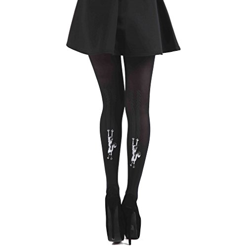 Pamela Mann Strumpfhose - Flocked Tights Climbing Cat von Pamela Mann