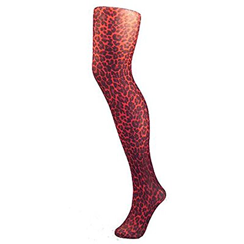 Pamela Mann Strumpfhose SMALL LEOPARD flo red von Pamela Mann