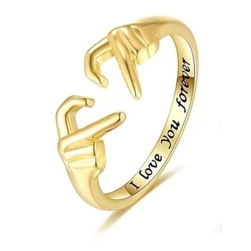 Promise Heart Ring, 925 Sterling Silber Pinky Ring für Frauen Mütter, Liebe Claddagh-Ring mit Statement Ewigkeitsring für Frauen, Sterling Silber, Kein Edelstein von Pamkiid