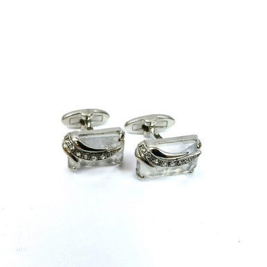Silver Wing Design Rectangular Cufflinks von Pamoni