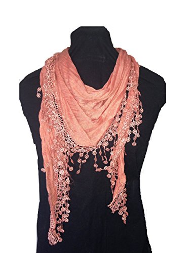 Pamper yourslef now ltd Jersey Dreieckstuch mit Spitzenbesatz (Jersey Traingle with lace Trim) (orange) von Pamper Yourself Now