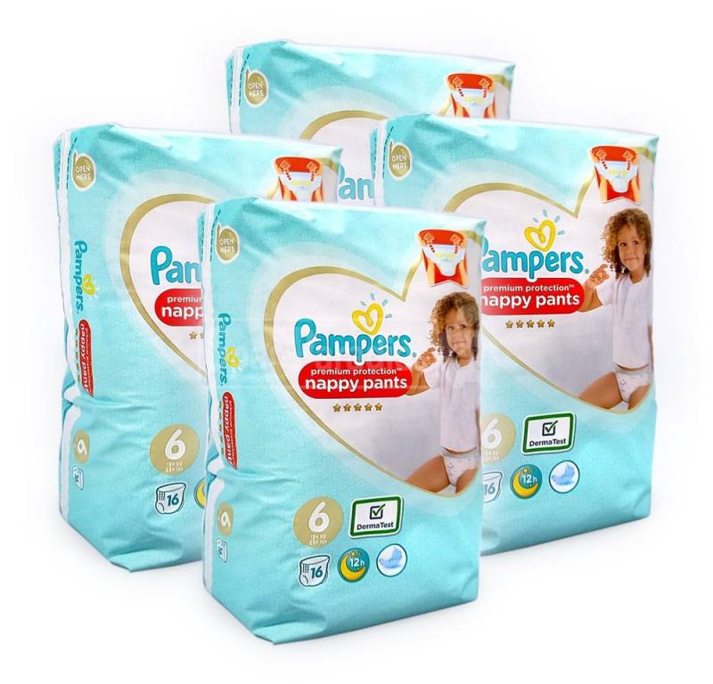 Pampers Windeln Pampers Premium Protection Pants Windeln Gr. 6, 16er Pack x 4 von Pampers