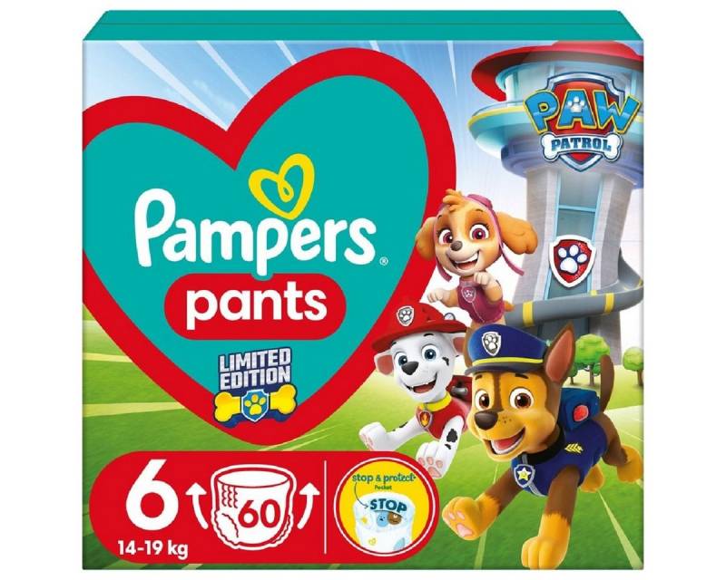 Pampers Windeln WB Paw Patrol Windeln Pampers Größe 6 14-19kg 60 Stk. (60-St) von Pampers