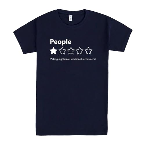 Pampling T-Shirt mit kurzen Ärmeln, aus 100% Baumwolle, Unisex Bekleidung mit originellen Motiven in 5 Größen, T-Shirt Blau, Modell People (L) von Pampling