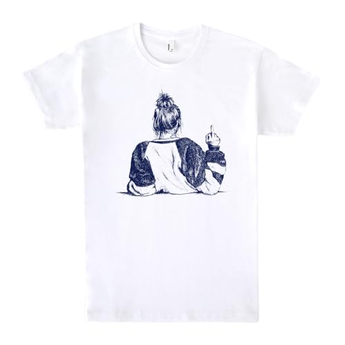 Pampling T-Shirt mit kurzen Ärmeln aus 100% Baumwolle, Unisex Bekleidung mit originellen Mustern in 5 Größen, T-Shirt Weiß, Modell FTW (XXL) von Pampling