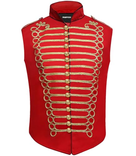 Pamposh Steampunk Husar Jacke - Emo Punk Military Schlagzeuger Parade Jacke Herren – Napoleon Gothic Kleidung – Marching Band Jacke Pamposh Steampunk Husar Jacke - Emo Punk Military Schlagzeuger Parade Jacke Herren – Napoleon Gothic Kleidung – Marching Band Jacke von Pamposh