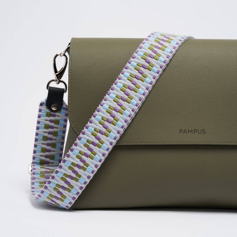 Taschengurt Candy/Zig Zag - Grau/Lila/Grün/Hellblau von Pampus