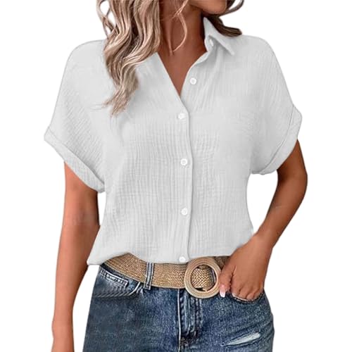 Pamqsen Angebote des Tages Heute Musselin Bluse DamenLeinenbluse DamenSommer Button-Down Leinenhemd Oberteile Oversized V Ausschnitt Leinenbluse Bluse Große Größen Leinen Kleidung Hemd Solide Top Pamqsen Angebote des Tages Heute Musselin Bluse DamenLeinenbluse DamenSommer Button-Down Leinenhemd Oberteile Oversized V Ausschnitt Leinenbluse Bluse Große Größen Leinen Kleidung Hemd Solide Top von Pamqsen