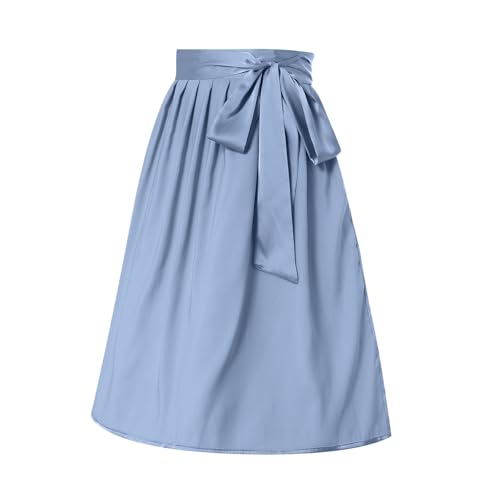 Pamqsen Dirndl Schürze Lang- Dirndlschürzen Dirndlschürze Oktoberfest Outfit Trachten Rock Dirndlrock Knielang Trachtenmode Trachtenrock Große Größen Samt Rocklänge Trachtenkleid Mit Schnalle Marine L von Pamqsen