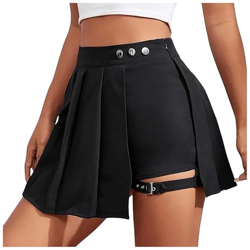 Pamqsen Festival Outfit Damen Hosenrock Kurze Hose Culottes Hosen Minirock Asymmetrisch Röcke Mit Schnalle Gothic Faltenrock Rave Rock Cargo Hosenrock Schwarz M Pamqsen Festival Outfit Damen Hosenrock Kurze Hose Culottes Hosen Minirock Asymmetrisch Röcke Mit Schnalle Gothic Faltenrock Rave Rock Cargo Hosenrock Schwarz M von Pamqsen