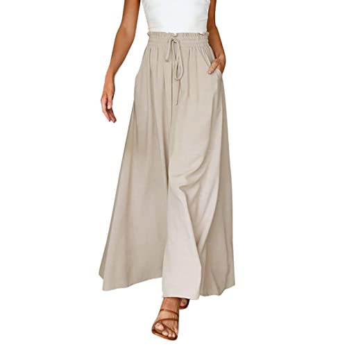Pamqsen Haremshose Damen Sommer Lang Sommerhose Leicht Lässige Hose High Waist Einfarbig Freizeithose Weites Bein Rüschen Hosenrock mit Taschen Kordelzug Baggy Elastisch Stoffhose 2024 Elegant Hosen Pamqsen Haremshose Damen Sommer Lang Sommerhose Leicht Lässige Hose High Waist Einfarbig Freizeithose Weites Bein Rüschen Hosenrock mit Taschen Kordelzug Baggy Elastisch Stoffhose 2024 Elegant Hosen von Pamqsen