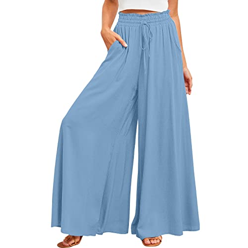 Pamqsen Haremshose Damen Sommer Lang Sommerhose Weites Bein Rüschen Hosenrock High Waisted Sommerhosen Elastischer Bund Rock Hose Bequeme Leicht Luftige Yogahose 2024 Elegant Strandmode Freizeithose Pamqsen Haremshose Damen Sommer Lang Sommerhose Weites Bein Rüschen Hosenrock High Waisted Sommerhosen Elastischer Bund Rock Hose Bequeme Leicht Luftige Yogahose 2024 Elegant Strandmode Freizeithose von Pamqsen